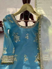 Party-wear Fendy Silk Thread With Sequence With Real Mirror Work Suit