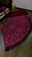Dazzle This Festive Season With This Beautiful Sequence Work Lehenga