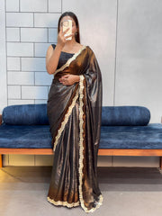 Beautiful Rich Soft Simmer Party-wear Shaded Saree