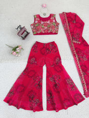 Designer Elegant Tibby Silk Ethnic Wear Sharara Set
