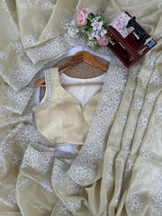 Party-wear Jimmy Choo Coding With Thread Work Saree