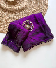 Magic Soft Fendy Silk With Khatli Handwork Butta Designer Saree