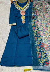 Beautiful Vatican Silk With Embroidery Sequence Work Dress