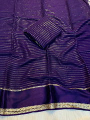 Beautiful Viscose Georgette Lining Satin Border Saree