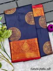 South Indian Special Kanchi Pattu Silk Saree With Rich Pallu