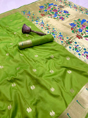 Beautiful Pure Soft Kanchivaram Paithani Silk Saree