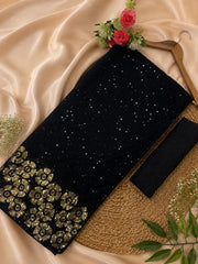 Party-wear Georgette Bollywood Style Sequence Embroidery Work Saree