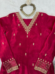 Elegant Ethnic Jimmy choo Thread With Sequence Work Suit