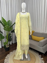 Festive Special Georgette Embroidery Work Suit