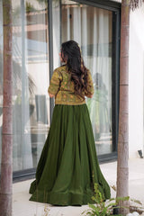Party-wear Designer Mono Silk Embroidery Coding Sequence Work Set