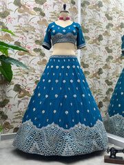 Party-wear Designer Georgette Embroidery With Sequence Work Lehenga Choli