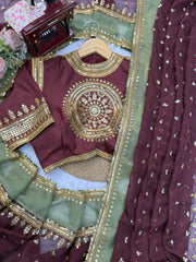 Janvi Kapoor Inspired Tibby Silk Thread With Sequence Work Saree