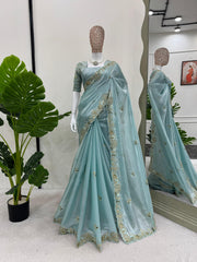 Jimmy Choo Beautiful Designer Thread With Sequence Work Saree