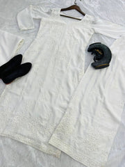 Designer Muslin Cotton Embroidery Work Salwar Suit