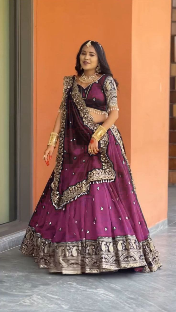 Beautiful Trending Chinon Silk Thread With Sequence Work Lehenga Choli