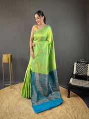 Traditional Pattu Soft Copper Weaving Border Saree
