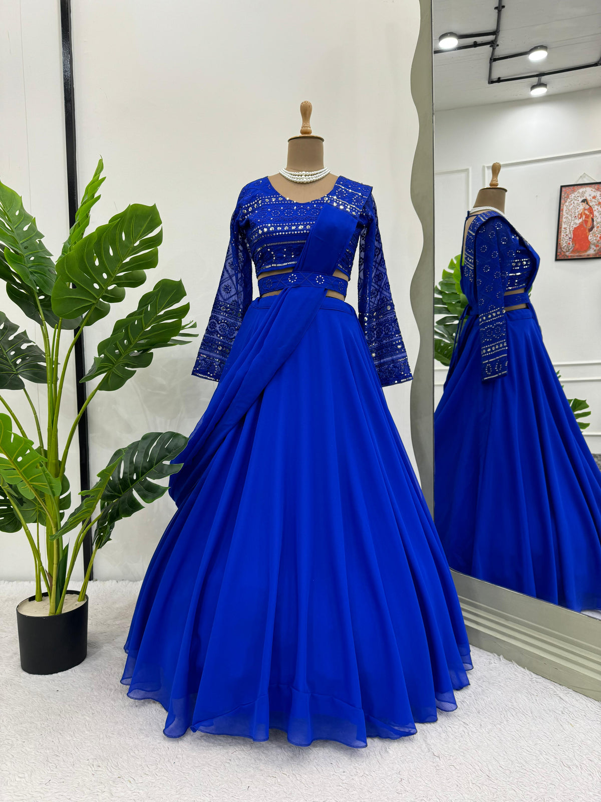 Indo Western Georgette Lehenga Choli