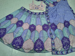 Party-wear Chinon Silk Digital Print With Real Mirror Work Lehenga Choli