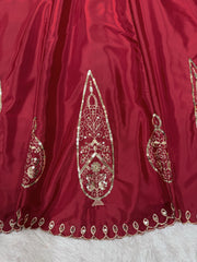 Elegance Natural Crepe Sequence Work Gown