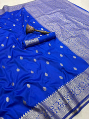 Beautiful Banrasi Silk Original Gold Zari Designer Saree