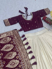 Wedding Special Pure Simmer Silk Lehenga Saree