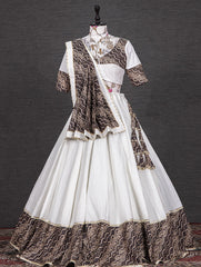 Beautiful Pure Cotton Perfect Stylish Foil Printed Lehenga Choli